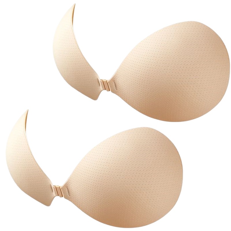 プッシュアップ粘着ブラ 厚め シリコン製バストアップパッド  - Strapless Bra Adhesive のレビューと価格