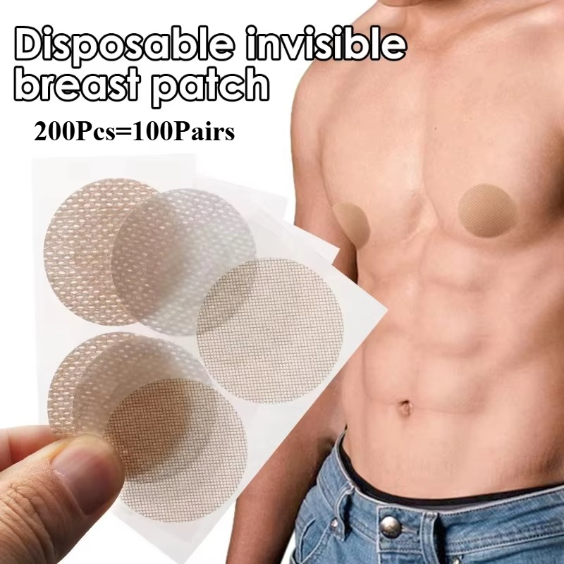 200 個目に見えない男性乳首カバー防水跡のない胸ステッカー - Strapless Bra Adhesive のレビューと価格